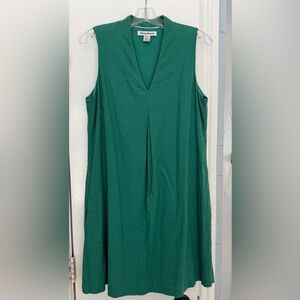 Tommy Bahama Green Linen Sleeveless Pleated Dress – Size S